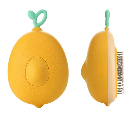 Avocado-Shaped Grooming Brush for Cats & Dogs with Stainless Steel Needles | Reduces Shedding & Boosts Blood Circulation