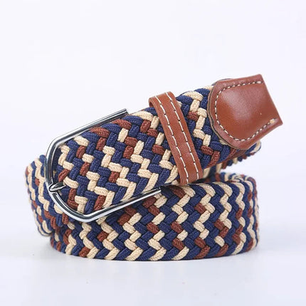 Stretch Belt, Elastic Fabric Belt with Metal Buckle – image 20