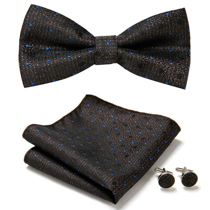 Bow Tie Set with Pocket Square and Cufflinks, Floral Bow Tie – image 35