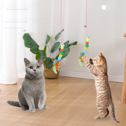 Elastic Hanging Cat Teasing Rope with Plush Material | Engaging Play for Indoor Cats