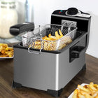 2000W Electric French Fryer with Teflon Coating | Advanced Temperature Control for Crispy Homemade Fries