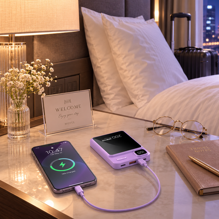 Vepine Best Power Bank | Best Portable Charger with Inductive Charging & Digital Display | High-Capacity Portable Power Bank for iPhone, Samsung & Android