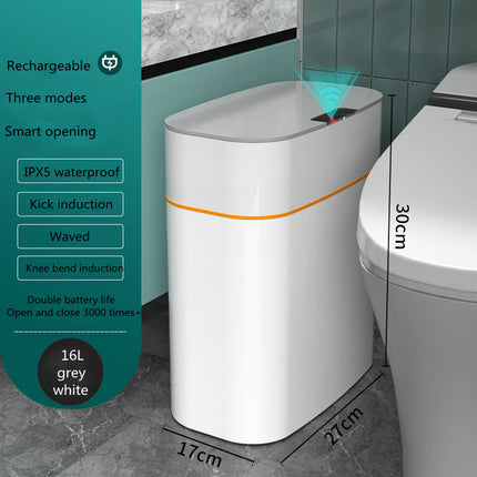 Automatic Smart Trash Can with UV Sterilization & Waterproof Design | Touch-Free Hygiene for Kitchen and Bathroom