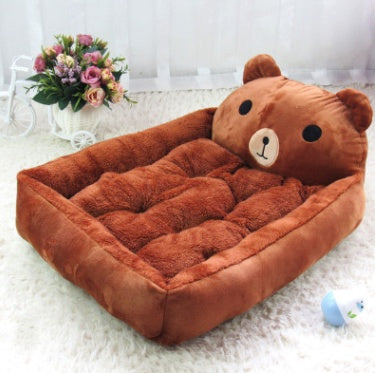 Dog Bed with Removable Washable Cover & Cartoon Design | Cozy Nest for Large Breeds like Golden Retrievers