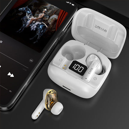 Mini Transparent Wireless Bluetooth Headset with LED Power Display | Noise Reduction for Ultimate Music Freedom
