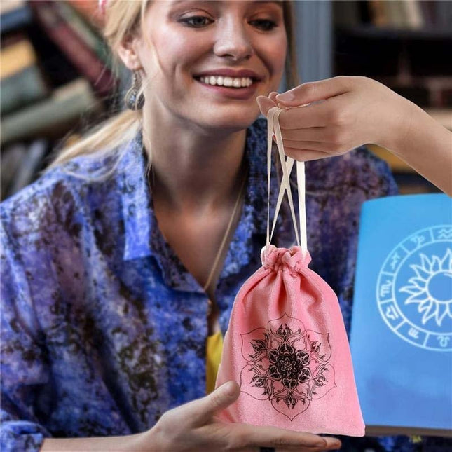 Pink Tarot Cards Deck Set for Beginners with Meanings on Them, Fortune Telling Cards