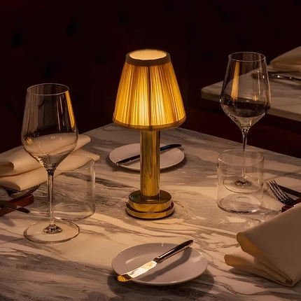Retro-Inspired Table Lamp with Dimmable Touch Control | Cordless & Rechargeable Lighting for Home Decor