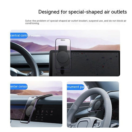 Magnetic Car Phone Holder with Flexible Design & 360° Rotation | Wireless Charger for Convenient Hands-Free Use