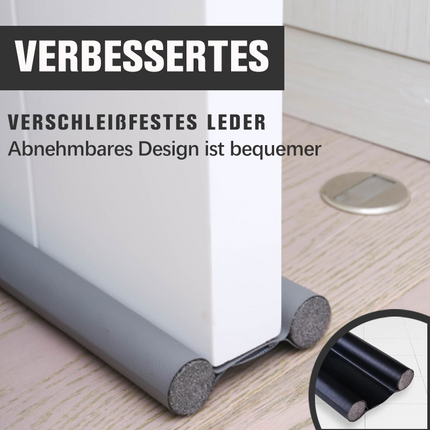 Door Draft Stopper, Under Door Seal Strip for Dust and Noise, Door Sweep with PU Leather and Foam
