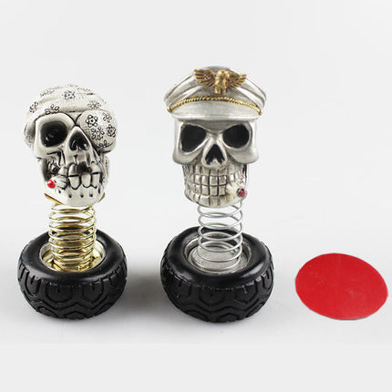 Car Skull Interior Decoration with Swing Design | High-Quality Resin for Unique Vehicle Personality