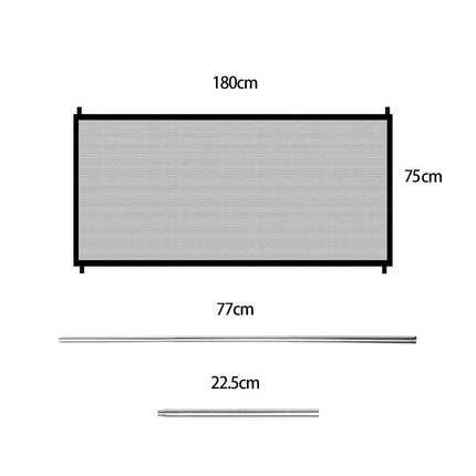 Magic Mesh Pet Gate for Small Pets with Pressure-Mounted Design | Expandable and Easy to Install for Home Safety