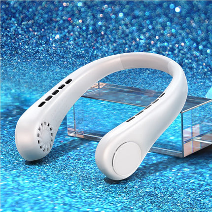 Bladeless Neck Fan with 360° Surround Coolness | Stylish Hands-Free Design for Comfort and Safety