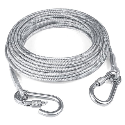 Chew Proof Dog Leash, Dog Tie Out Cable with Heavy Duty Carabiner Hooks – image 12
