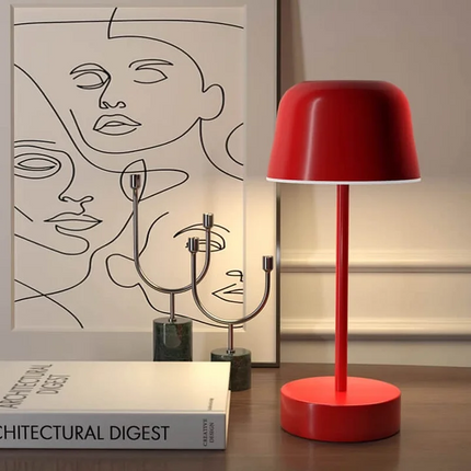 Dimmable Table Lamp with Rechargeable Design and 3 Light Settings | Modern Metal Lamp for Eye Comfort and Ambiance