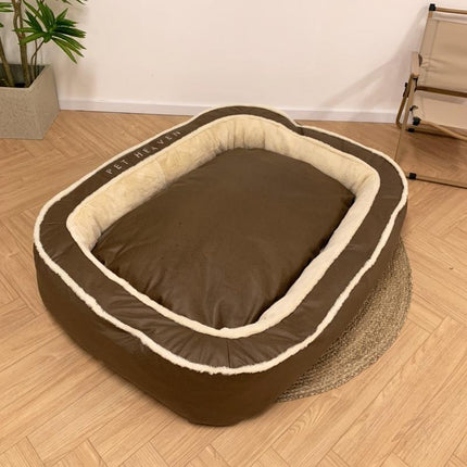 Winter Warm Dog Bed with Soft Polyester-Cotton Fabric | Cozy Sleeping Spot for Dogs of All Sizes