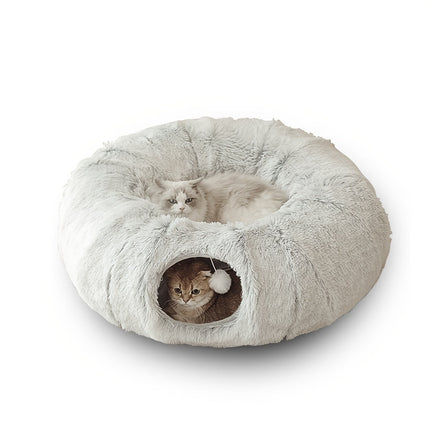 Winter Cat Nest Tunnel with Soft Plush Material | Cozy Retreat for Cats of All Sizes