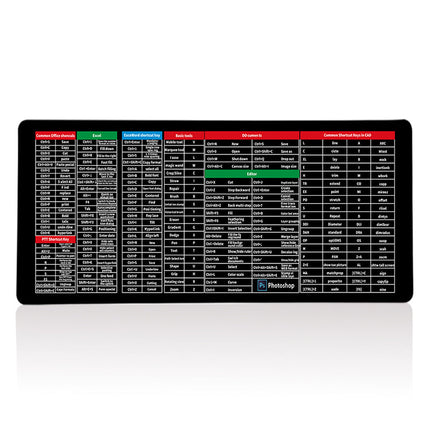 Large Mouse Pad with Office Shortcut Keys – image 9