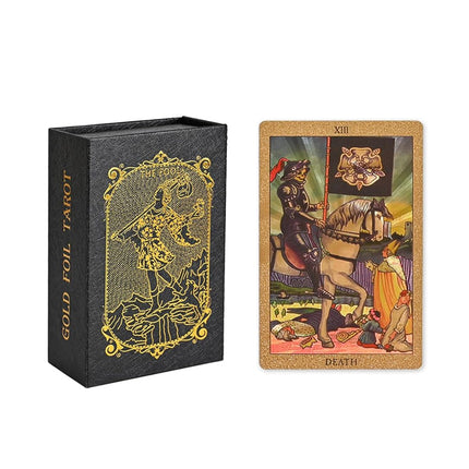 Tarot Card Deck with Guide Book, 78 Gold Foil Tarot Cards with Major Arcana – image 4