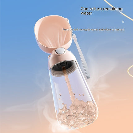 Portable Dog Water Dispenser Cup with Food Bowl | Easy-Clean PP Plastic for Hydration on the Go