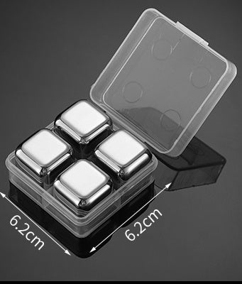Reusable Chilling Stones Set with Food Grade Stainless Steel | Rapid Cooling for Whiskey and Cocktails