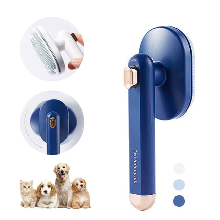 Self-Cleaning Pet Brush with High-Density Needle Comb | Gentle Grooming for Dogs and Easy Cleanup