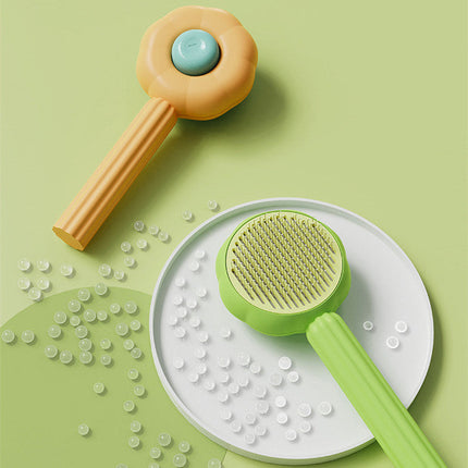 Sunflower Grooming Comb with Stainless Steel Needles | Gentle Detangling for Healthy Pet Coats