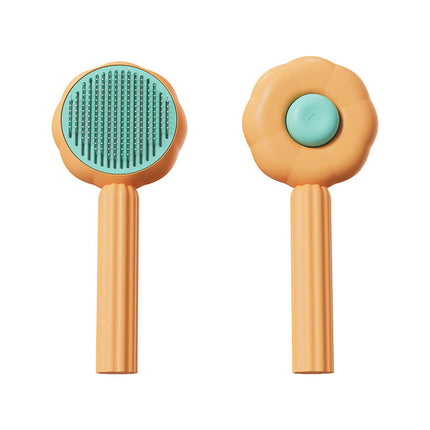 Sunflower Grooming Comb with Stainless Steel Needles | Gentle Detangling for Healthy Pet Coats