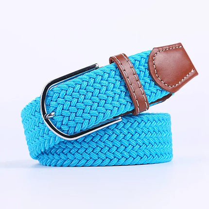 Elastic Fabric Belt with Metal Buckle, One Size Casual Stretchy Belt for Everyday Outfits – image 6