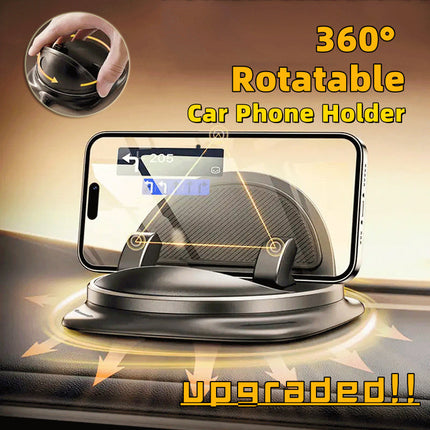Universal Anti-Slip Car Phone Holder with 360° Rotation | Reusable Silicone Mount for Safe Driving and Easy Access