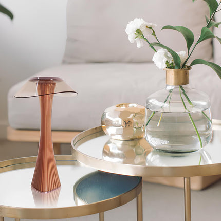 Sculpted Flare Lamp with Rechargeable Battery & Dimmable Function | Elegant Lighting for Any Room