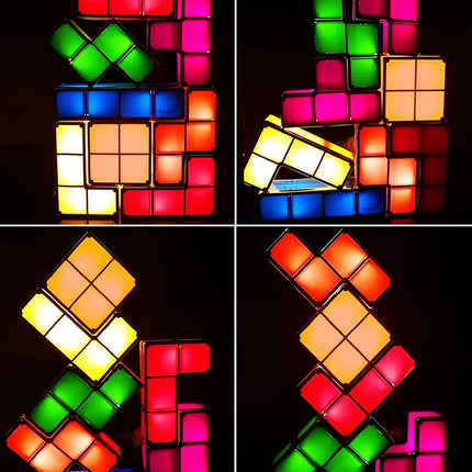 Stackable LED Lighting Blocks Set with Interactive Glow | Creative Customizable Display for Modern Home Decor