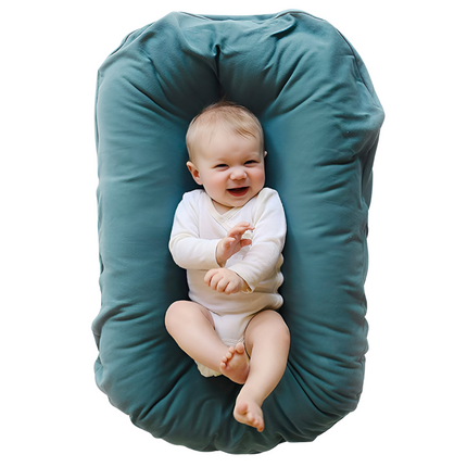 Baby Lounger, Infant Lounger with Removable Washable Cotton Cover, Portable Baby Nest for Home and Travel