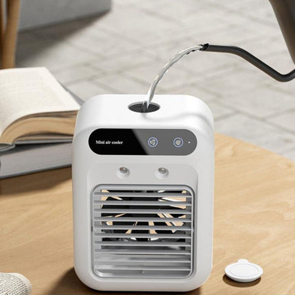 Portable Mini Air Cooler with Touchscreen Control | USB-Powered Cooling for Personal Comfort