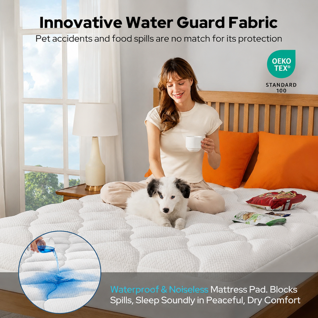 ComfortGuard | Waterproof Mattress Protector with Deep Pocket | Breathable & Noiseless for Ultimate Sleep Comfort