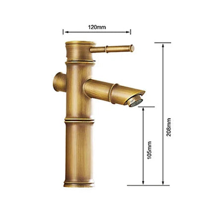 Bathroom Sink Faucet with Bamboo Design – image 6