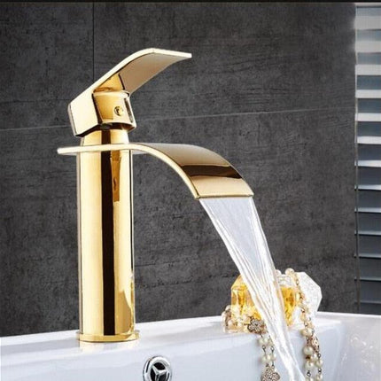 Bathroom Faucets, Waterfall Single Hole Bathroom Faucet – image 8