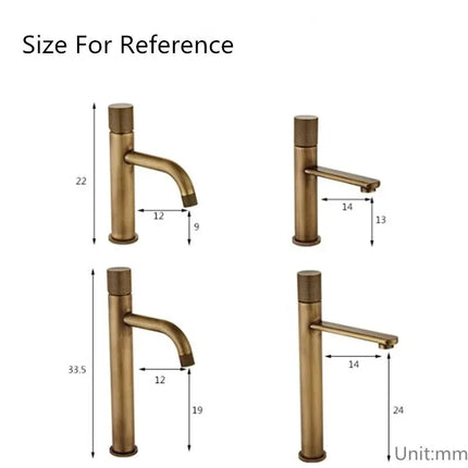 Antique Bronze Bathroom Faucet Single Hole, Vintage Bathroom Sink Faucet with Single Handle for Hot and Cold Water – image 4