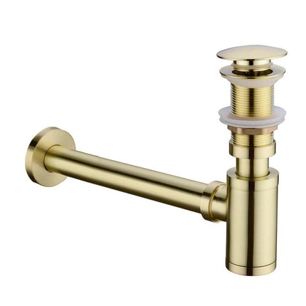 Bathroom Sink Drain Kit with Bottle Trap, Electroplated Bathroom Drain in Round Style – image 5