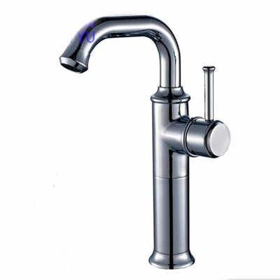 Single Hole Bathroom Faucet, Deck Mount Brass Faucet for Basin – image 11