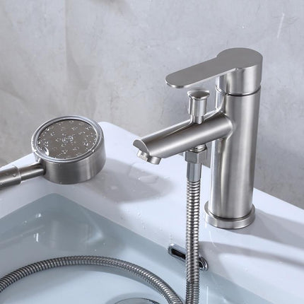 Pull Out Bathroom Faucet with Handheld Shower Head, Single Hole Bathroom Faucet – image 4