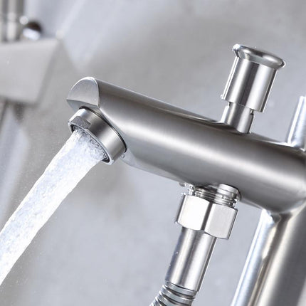 Pull Out Bathroom Faucet with Handheld Shower Head, Stainless Steel Bathroom Sink Faucet – image 5