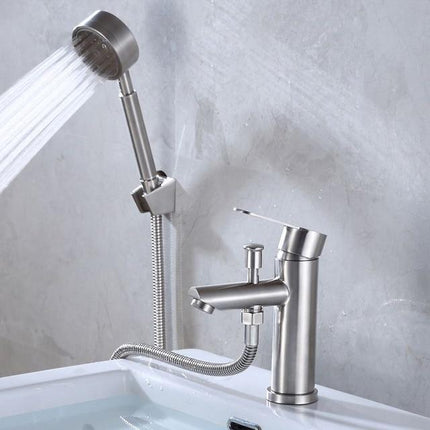 Pull Out Bathroom Faucet with Handheld Shower Head, Single Hole Bathroom Faucet – image 8