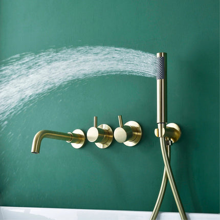 Wall Mounted Bathtub Faucet, Brass Bath Faucet with Concealed Mounting Box – image 11