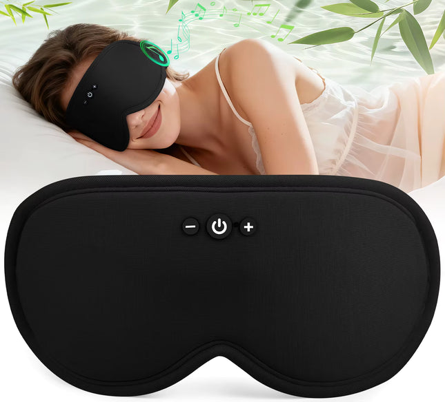 Serene Sleep | Bluetooth 5.4 3D Eye Mask with Zero Side Pressure | Breathable & Light Blocking for Ultimate Comfort