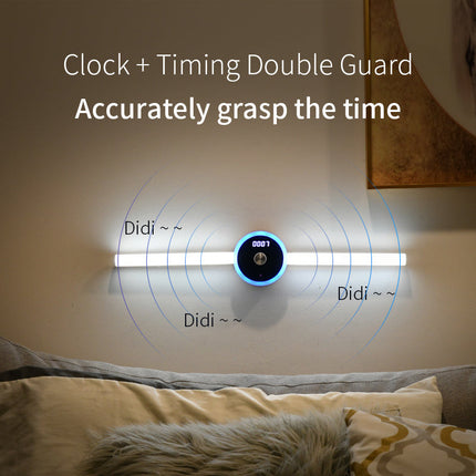 Smart LED Cabinet Light with Motion Sensor & Clock Timer | Multifunctional Lighting for Home Convenience