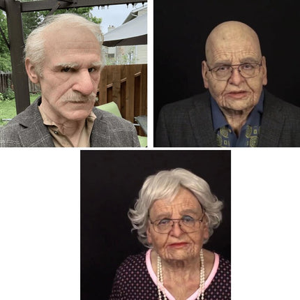 Halloween Mask for Adults, Old Man Mask Realistic Latex with Movable Mouth – image 8