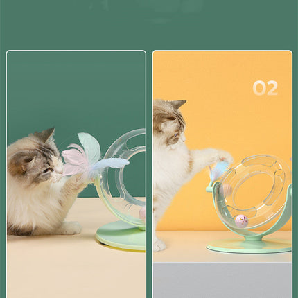Bite-Resistant Self-Healing Cat Toy Turntable | Eco-Friendly Design for Endless Entertainment and Boredom Relief