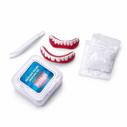 Snap On Veneers for Upper and Lower Teeth, Temporary Teeth Covers with Tweezers – image 5
