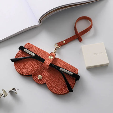 Soft PU Leather Glasses Case with Snap Button, Eyeglasses Case – image 7