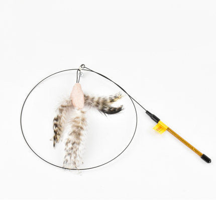 Interactive Cat Toy Stick with Bird Feather Wire | Engaging Play for Cats to Stimulate Hunting Instincts